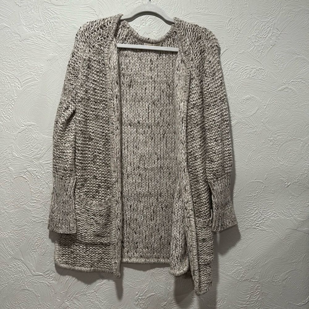 Of Two Minds Cozy Alpaca Wool Blend Open Knit Cardigan Size Small